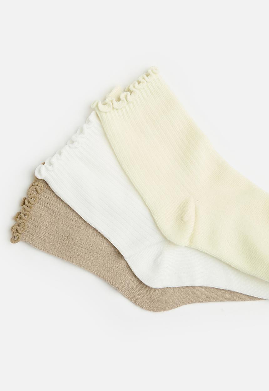 Tessa Design - 3 Pack frill trim socks - mixed
