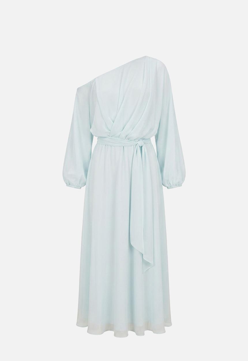 Forever New - Samantha tipped draped midi dress in cooling oasis