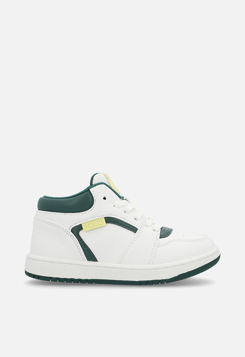 POLO - Boys Mixed Panelled  Sneaker  - White