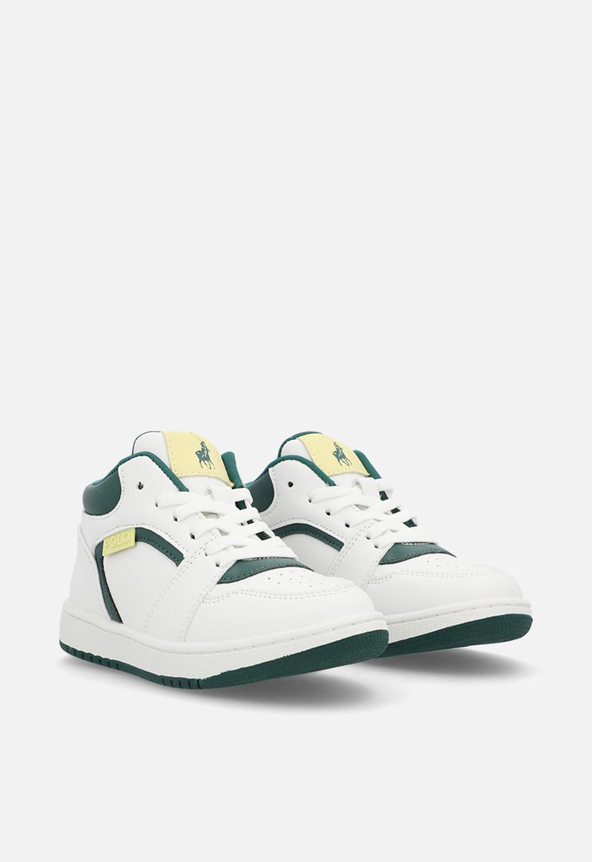POLO - Boys Mixed Panelled  Sneaker  - White