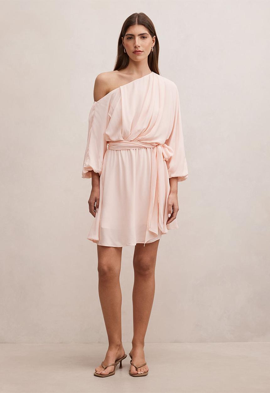 Forever New - Samantha tipped draped mini dress in rosewater