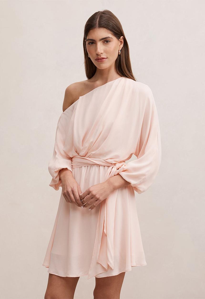 Forever New - Samantha tipped draped mini dress in rosewater