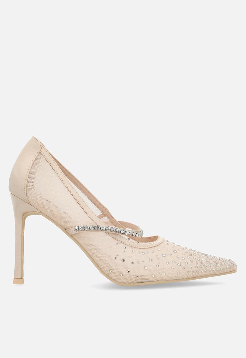 Be Mine - Vivian stiletto court heel - rose mesh