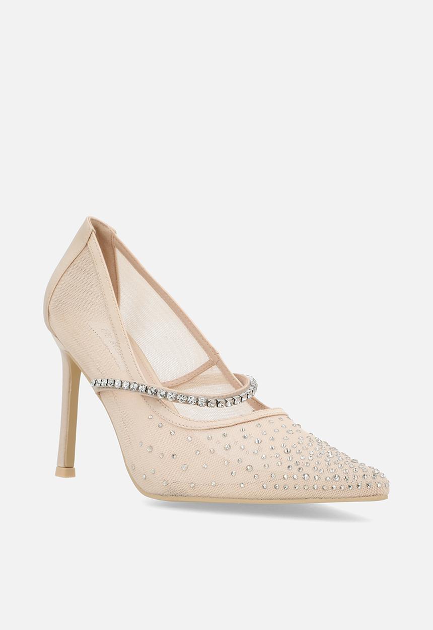 Be Mine - Vivian stiletto court heel - rose mesh