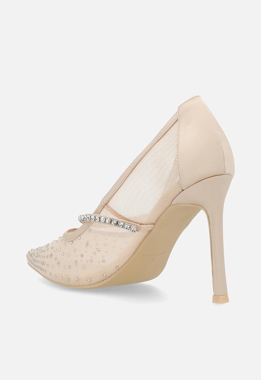Be Mine - Vivian stiletto court heel - rose mesh