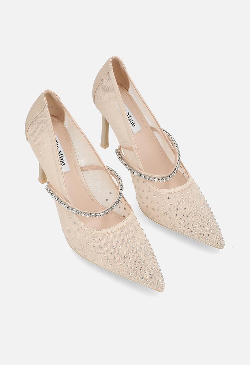 Be Mine - Vivian stiletto court heel - rose mesh