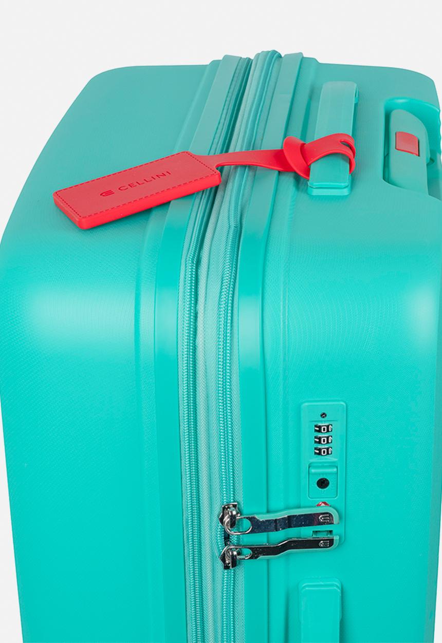 Cellini - Medium Trolley Case - Aqua Green