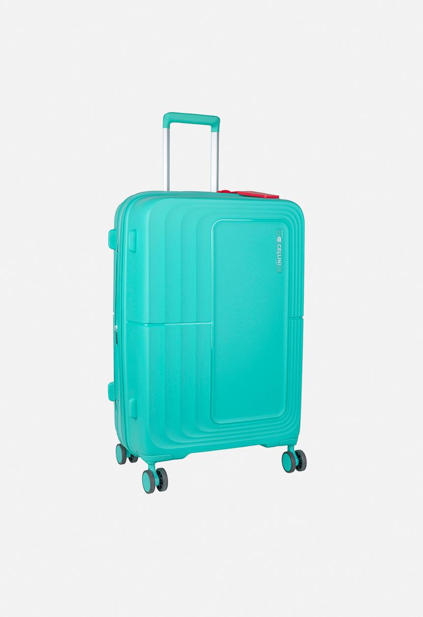 Cellini - Medium Trolley Case - Aqua Green