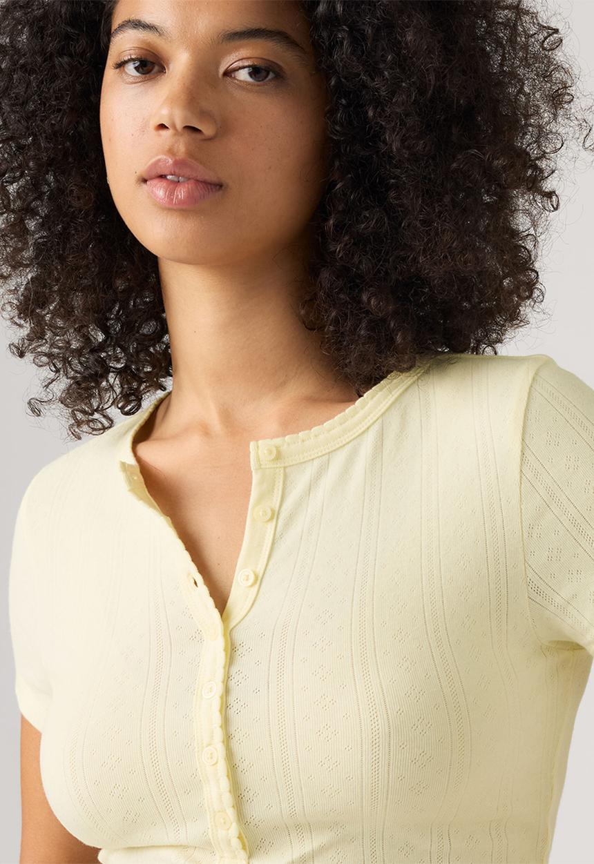 Levi’s® - Dry Goods Pointelle S/S Henley - Pear Sorbet