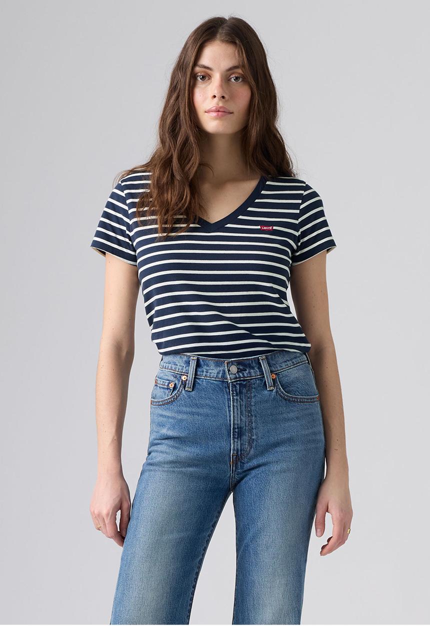 Levi’s® - Perfect Vneck - Emily Stripe Navy Blazer Jersey