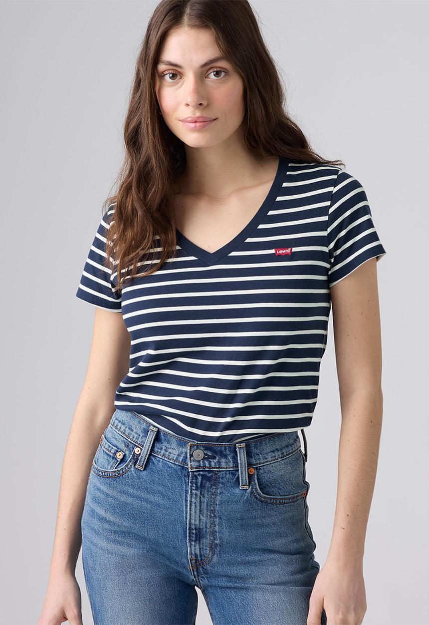 Levi’s® - Perfect Vneck - Emily Stripe Navy Blazer Jersey