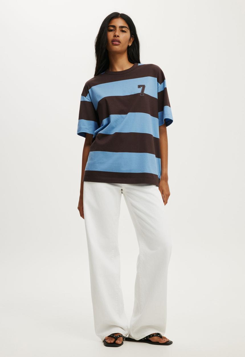 Cotton On - The Boxy Graphic Tee - 7/Cosmic Star Stripe