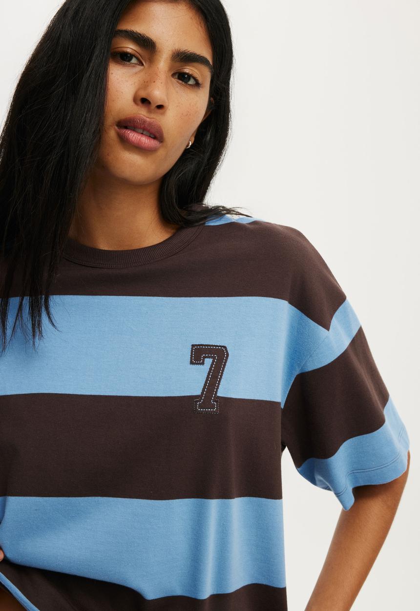 Cotton On - The Boxy Graphic Tee - 7/Cosmic Star Stripe