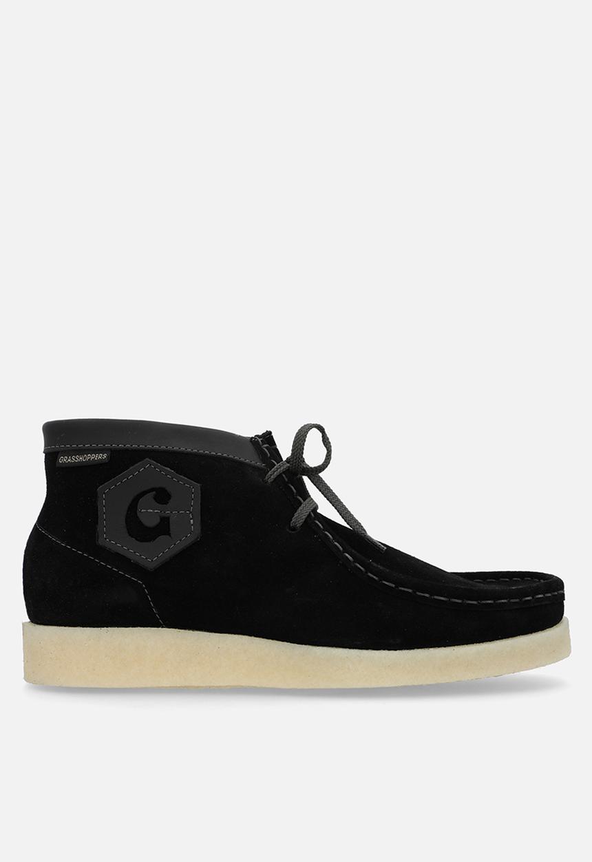 Grasshoppers - Brookly black suede black texas