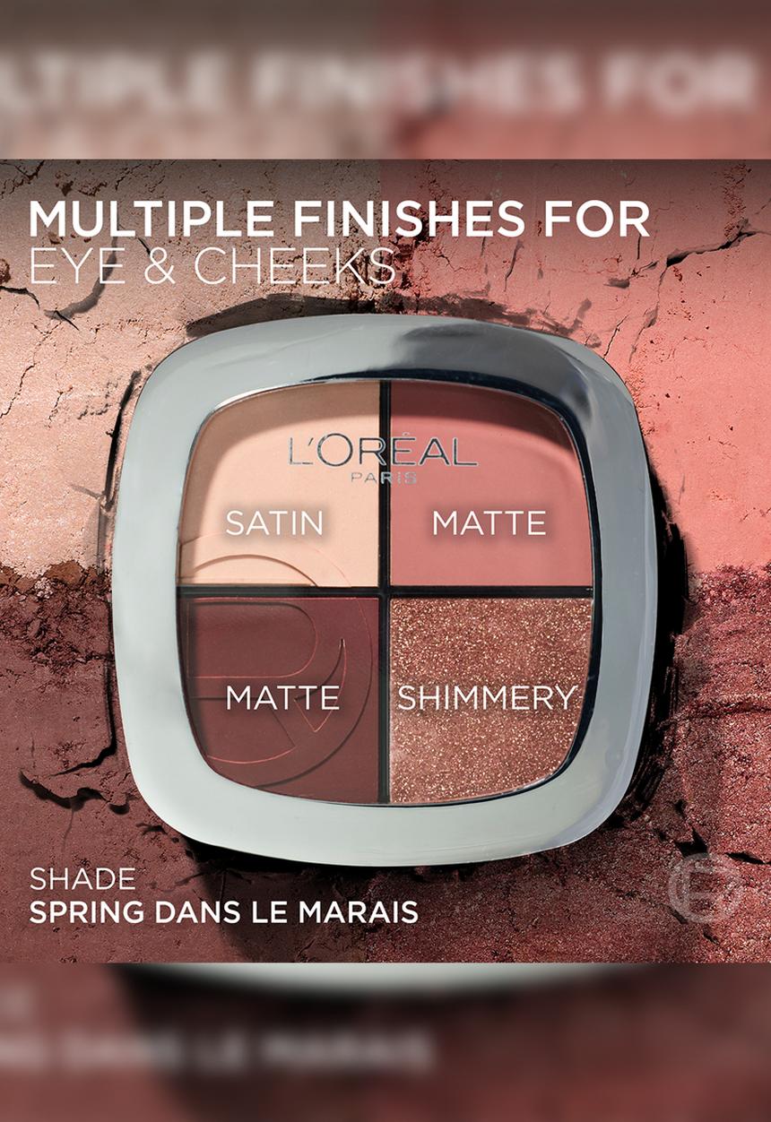 L'Oreal Paris - Rendez - Vous Couleur Eye & Cheek Quad - Spring Dans Le Marais