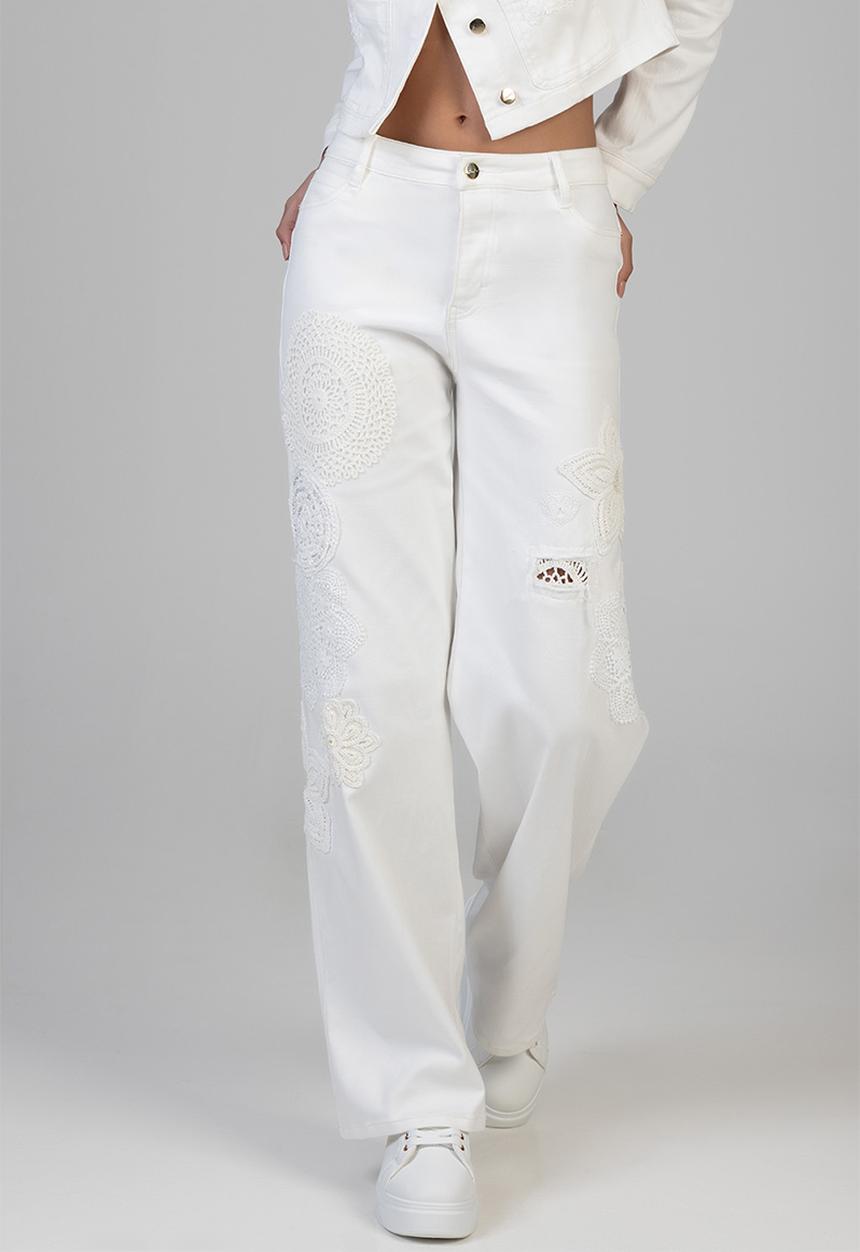 SISSY BOY - Nadine Wide Leg Jeans - White