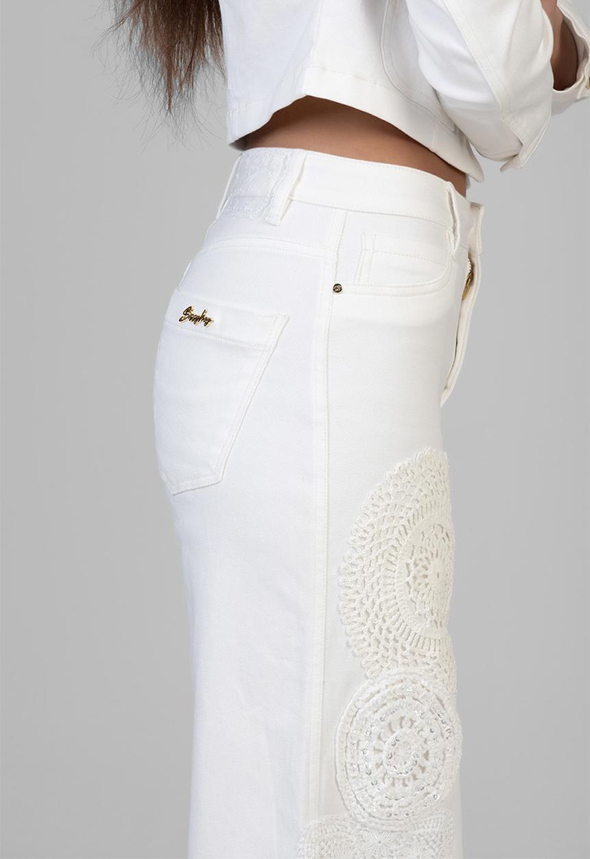 SISSY BOY - Nadine Wide Leg Jeans - White