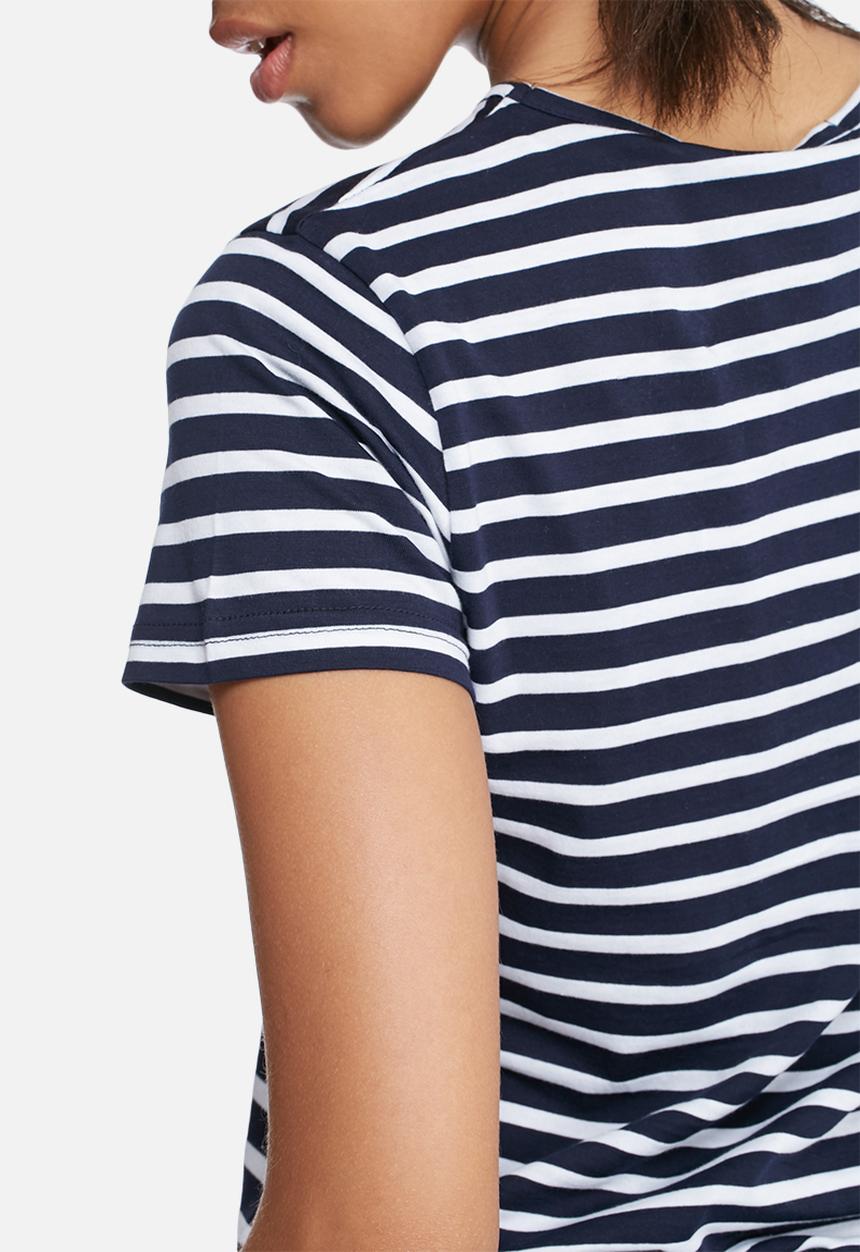 Daisy Street - Stripe rainbow patch tee