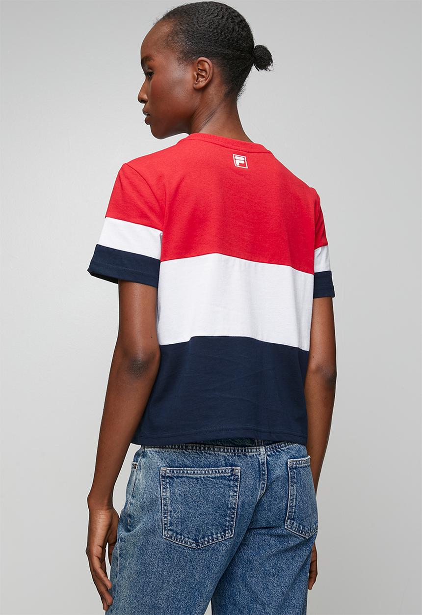 FILA - Devon Crop Top - Fila Red/White/ Fila Blue
