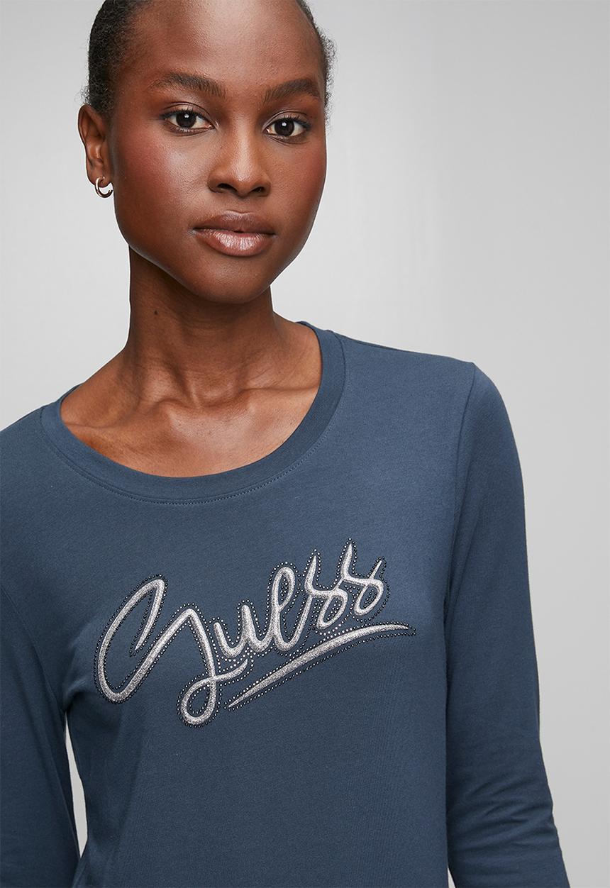 GUESS - Ls Cn Guess Script Tee - Moonlit Night