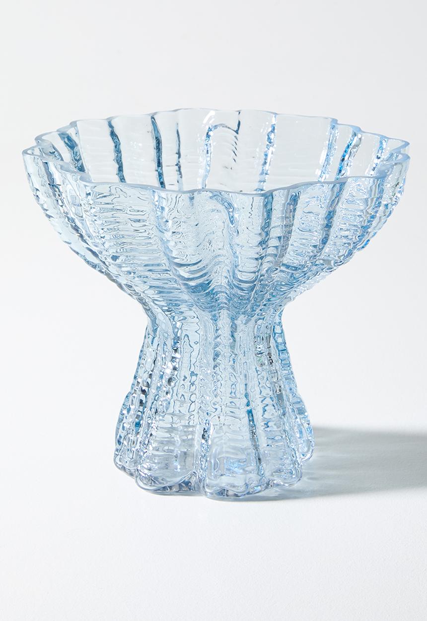 Sixth Floor - Shell Glass vase - Blue