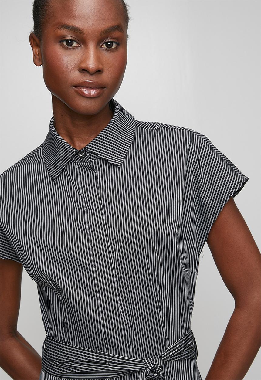 Pringle of Scotland - Pringle Amalia Striped Dress  - Black