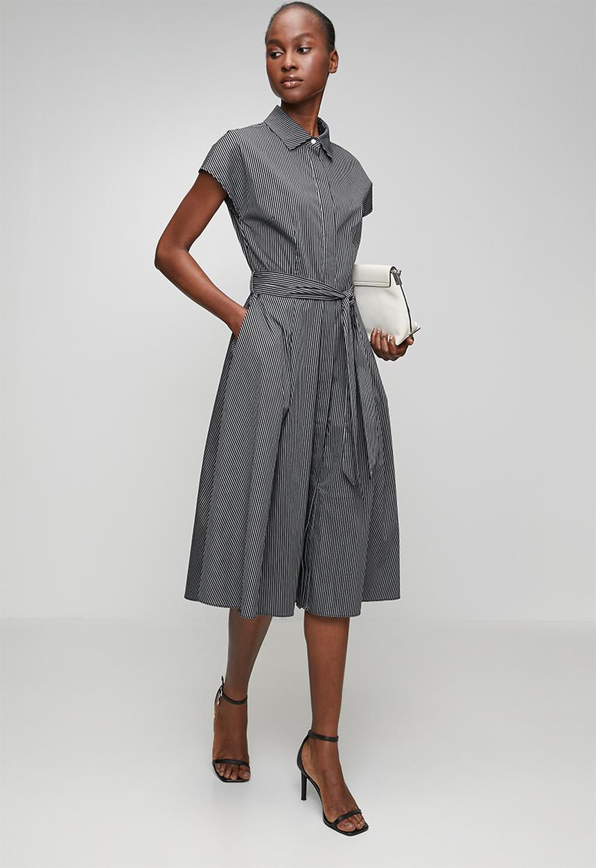 Pringle of Scotland - Pringle Amalia Striped Dress  - Black