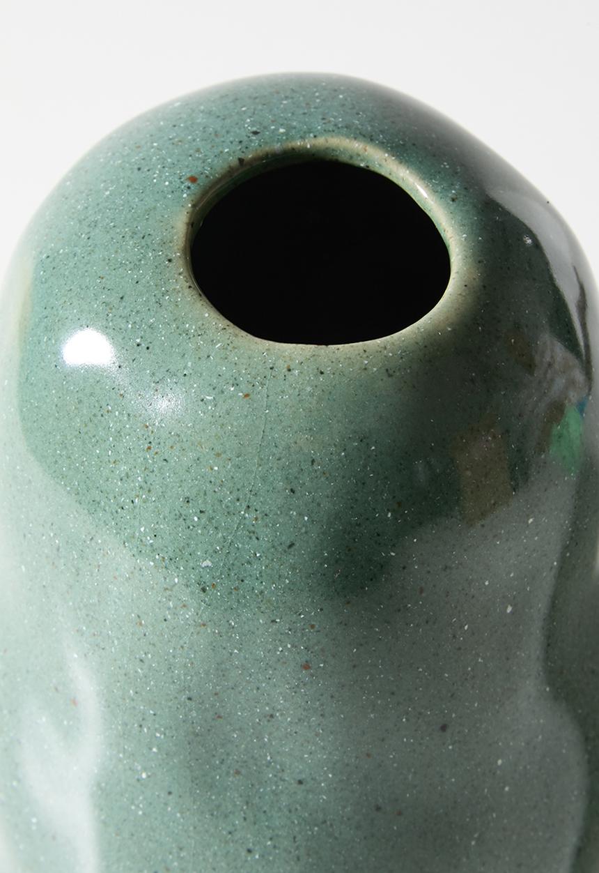 Sixth Floor - Stoneware Organic Vase - Green