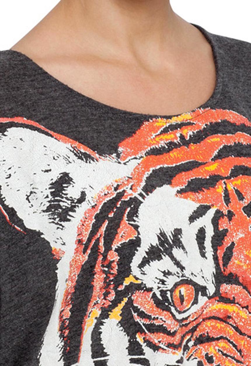 MINKPINK Fashion - Tiger Army Slouch Tee – Charcoal Marl
