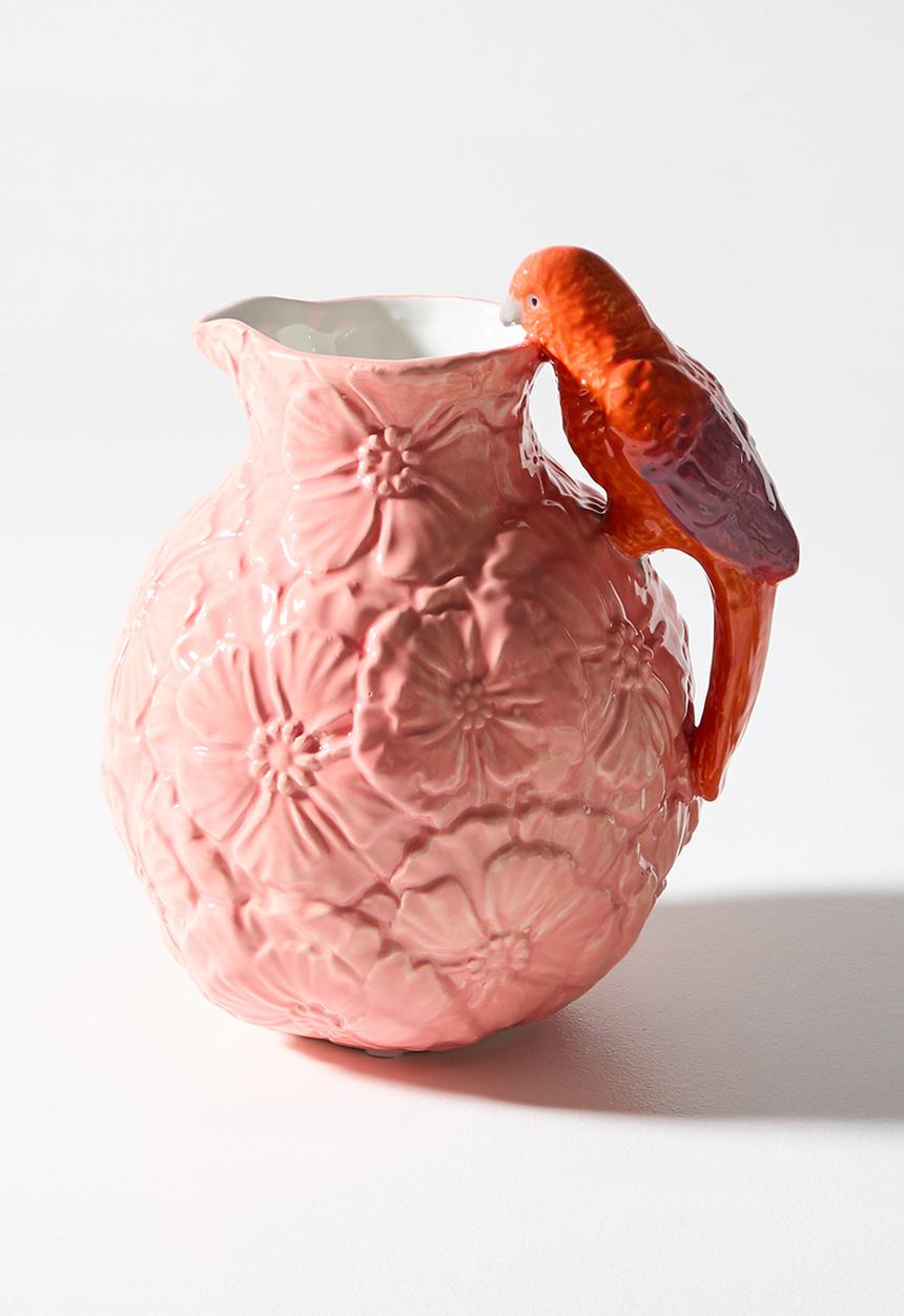 Sixth Floor - Stoneware Bird Jug - Pink
