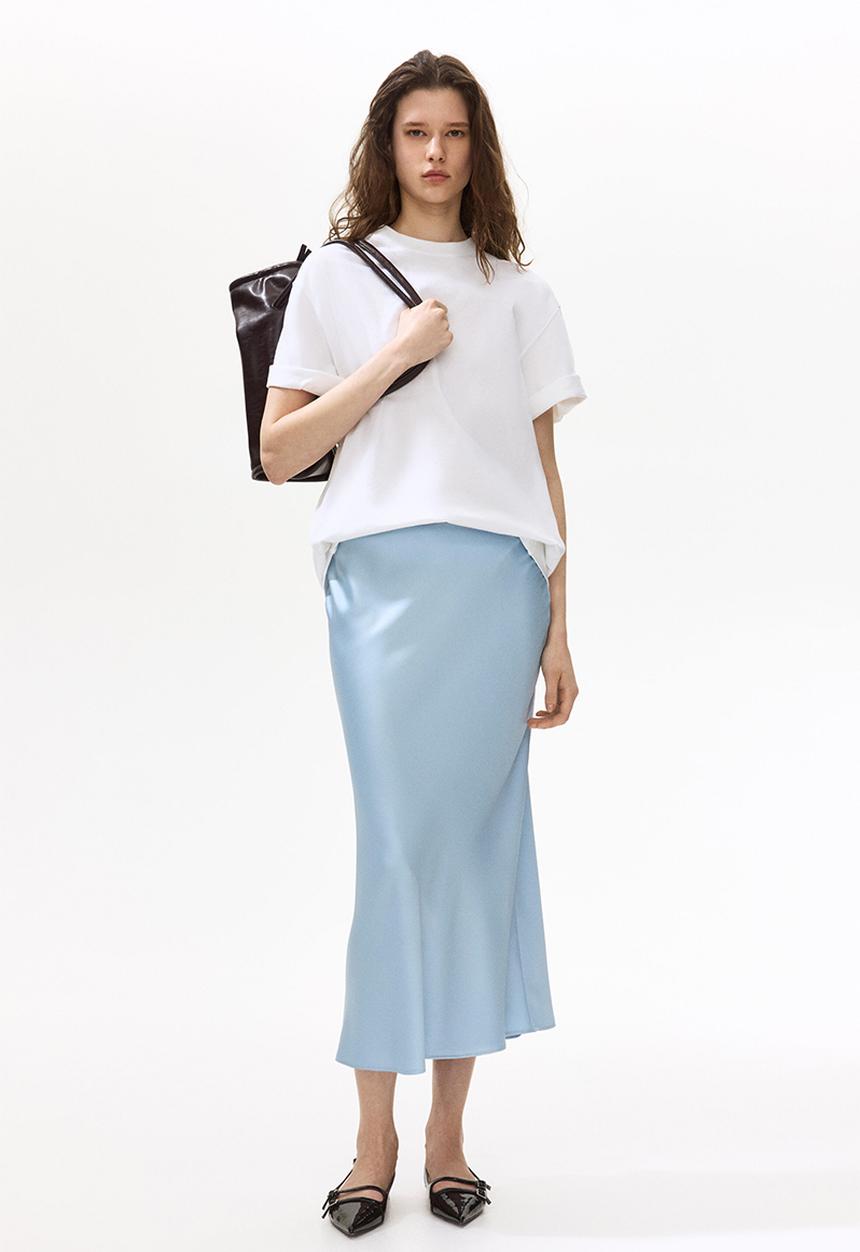 H&M - Midi skirt - light blue
