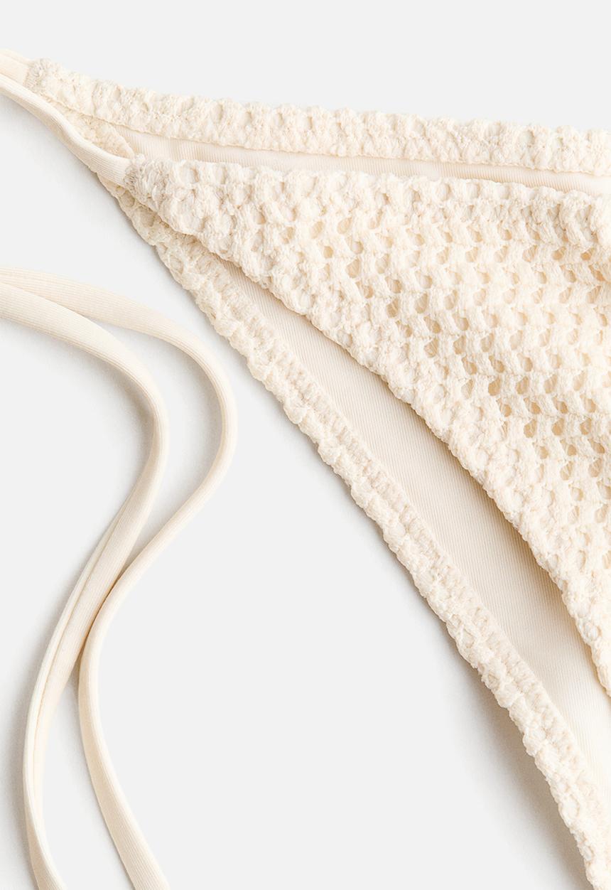 H&M - Tie tanga bikini bottoms - cream