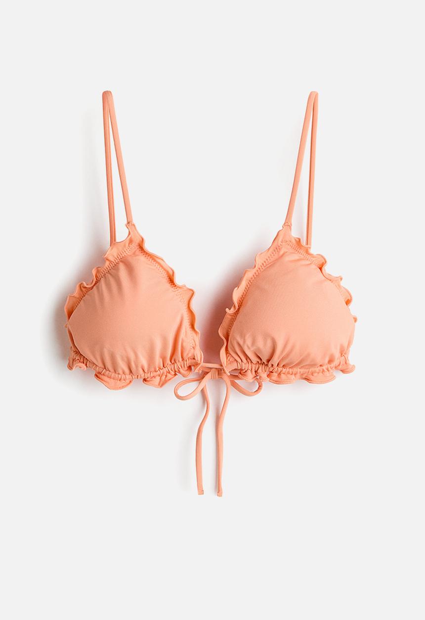 H&M - Padded triangle bikini top - apricot
