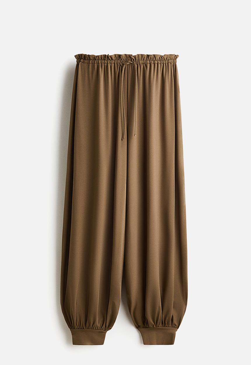 H&M - Jersey balloon trousers - olive green