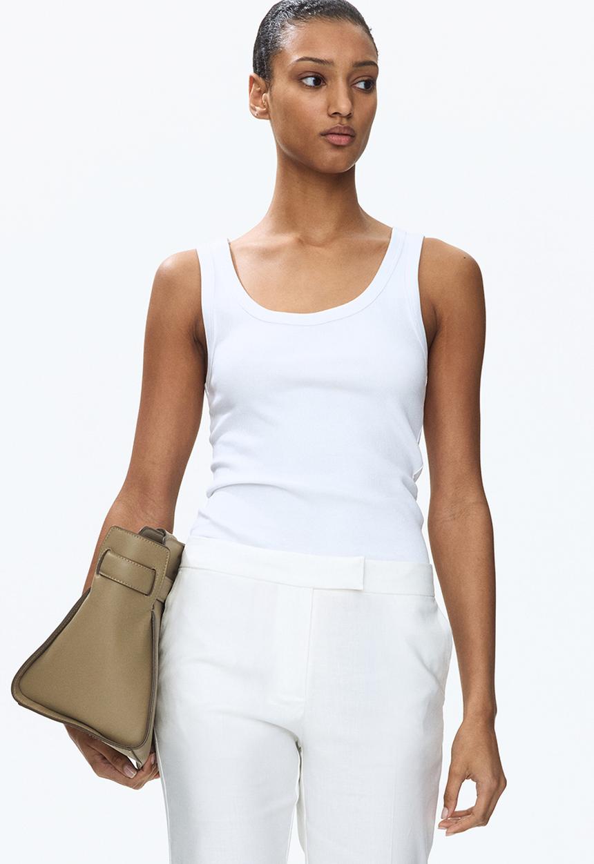 H&M - Linen-blend tailored trousers - white