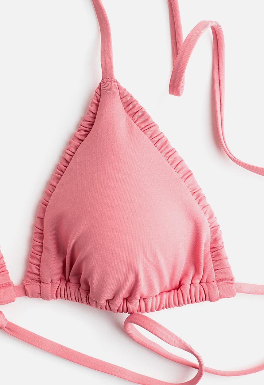 H&M - Padded triangle bikini top  - pink