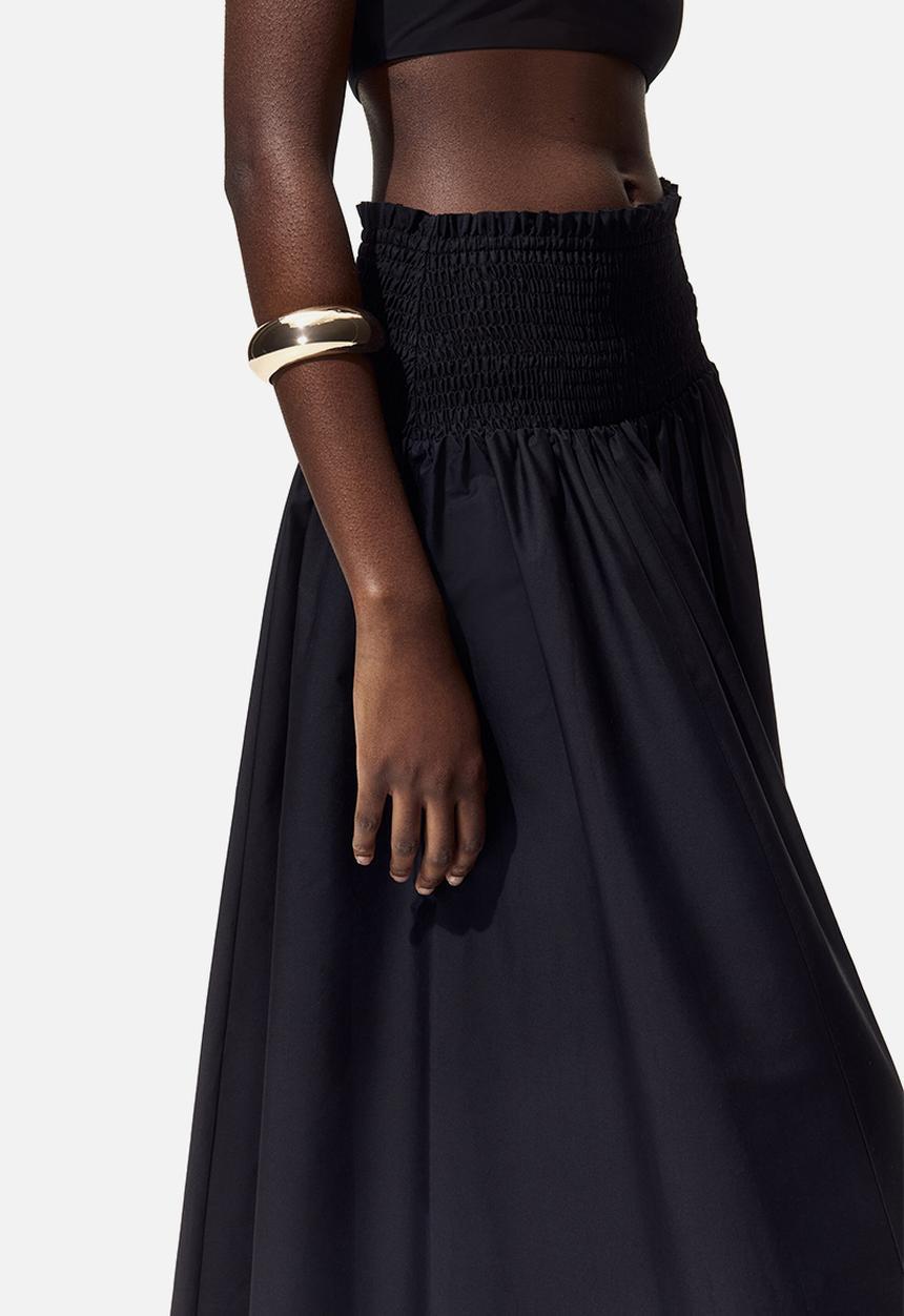 H&M - Smocked-waist skirt - black