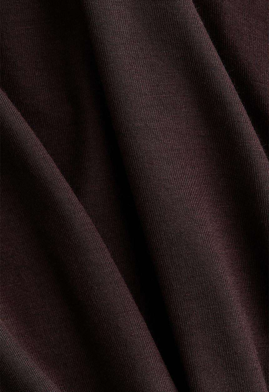 H&M - Gathered viscose top - dark brown