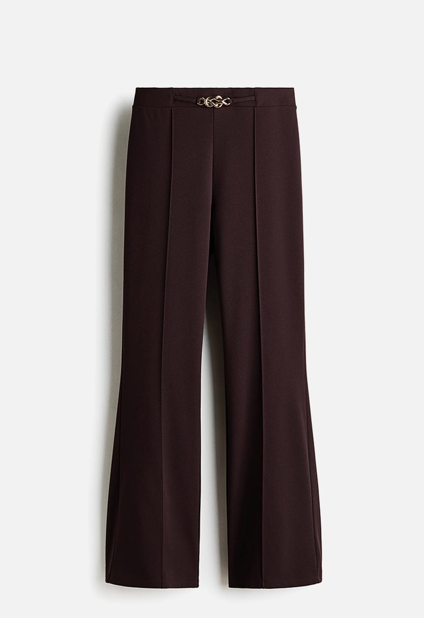 H&M - Bootcut ponte di roma trousers - dark brown