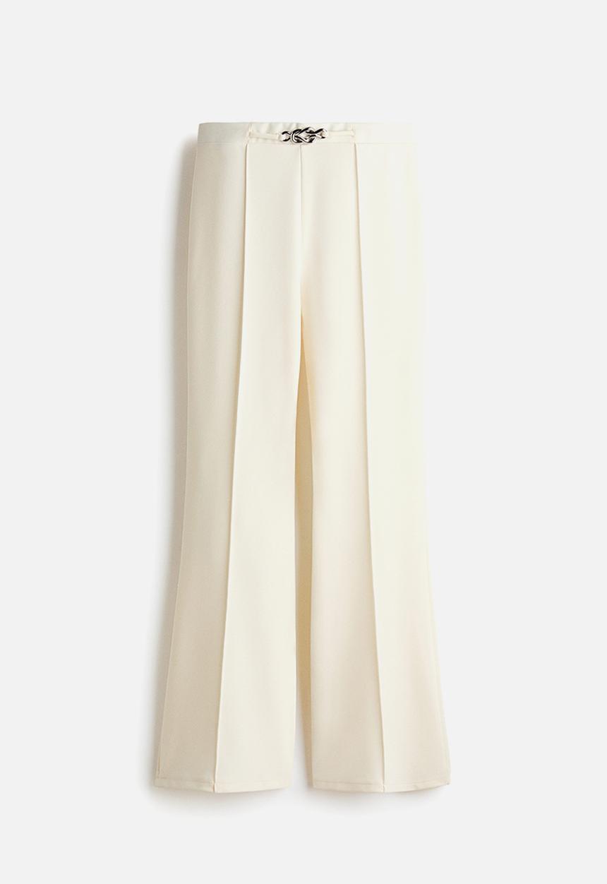 H&M - Bootcut ponte di roma trousers - cream