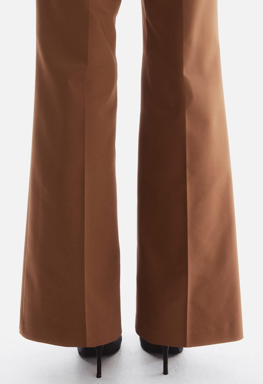 H&M - Belted bootcut trousers - brown