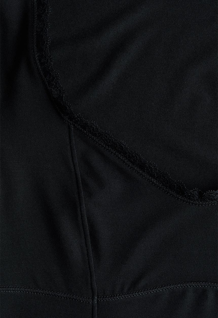 H&M - Lace-trimmed top - black