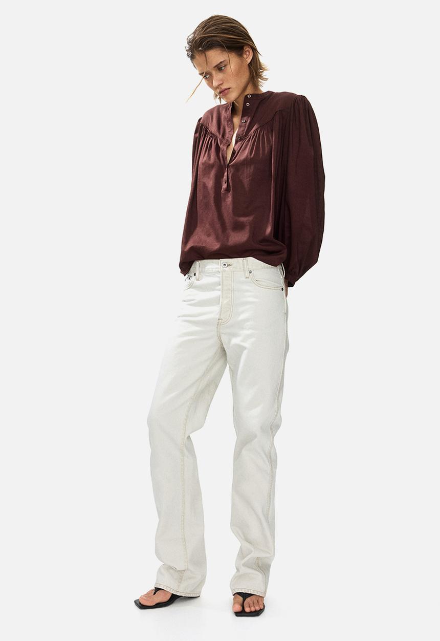 H&M - Oversized blouse - dark rust brown