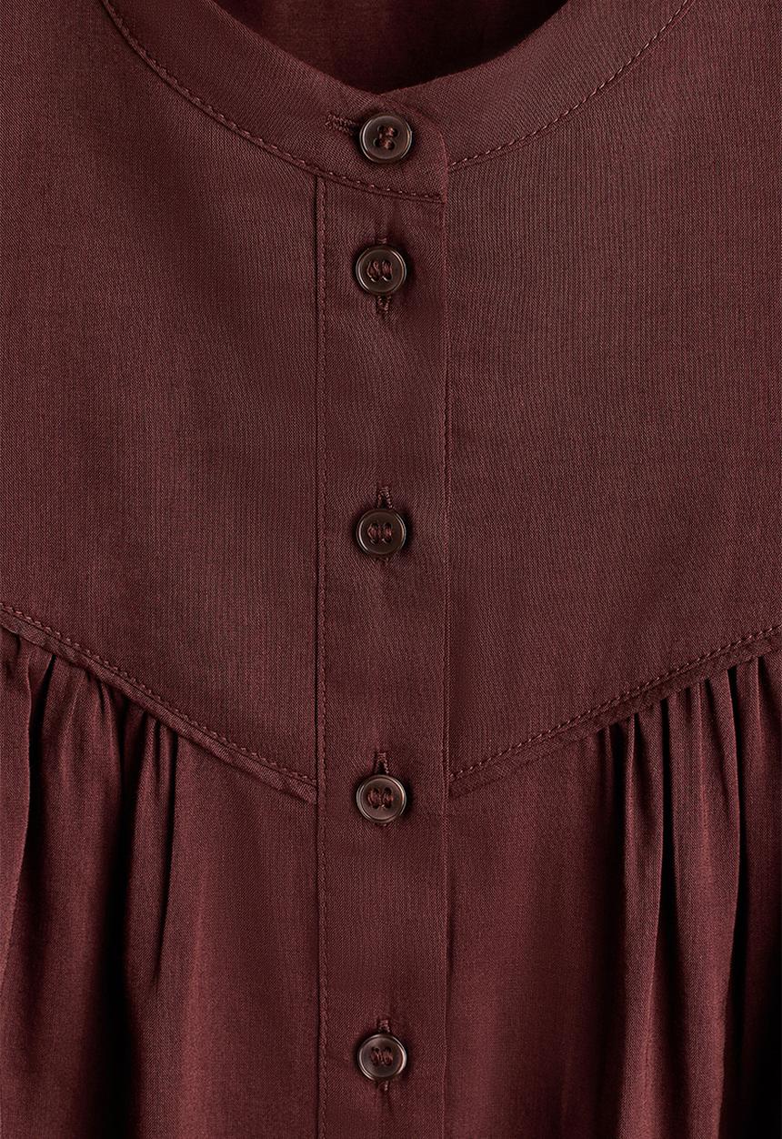 H&M - Oversized blouse - dark rust brown