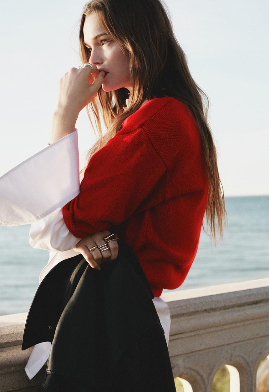 H&M - Knitted top - red