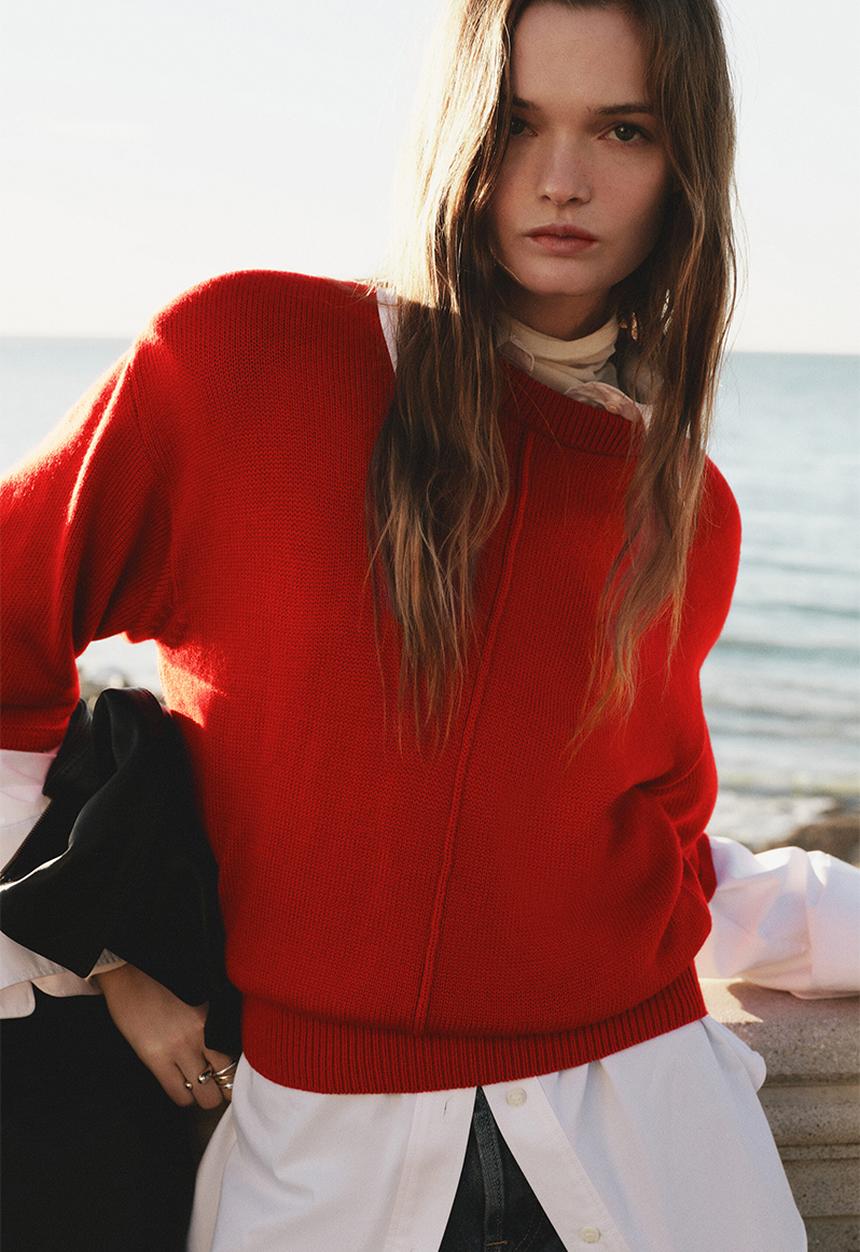 H&M - Knitted top - red