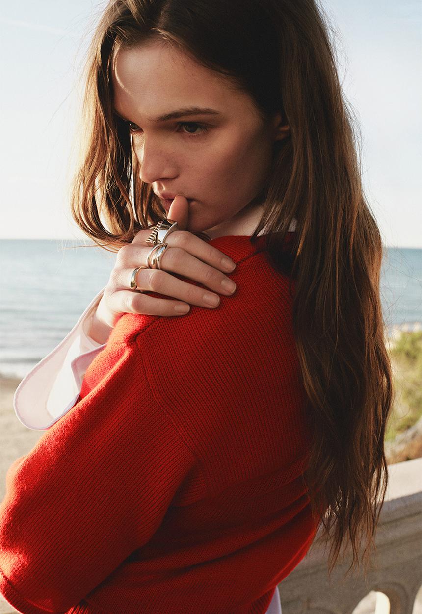 H&M - Knitted top - red