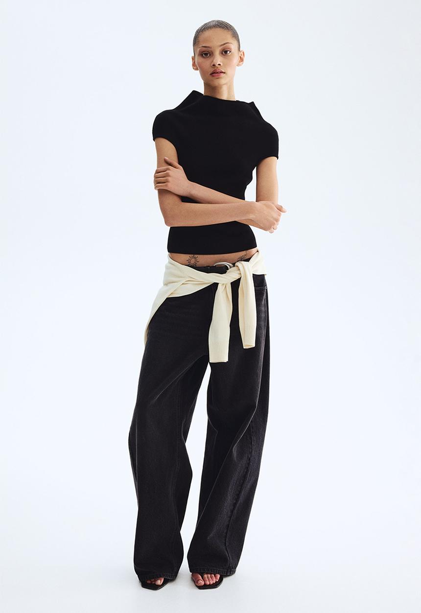 H&M - Turtleneck top - black