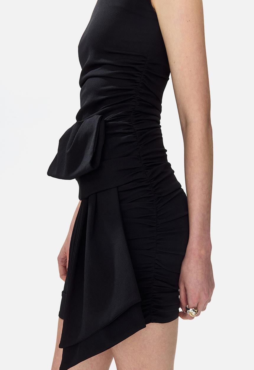 H&M - Draped off-the-shoulder dress - black