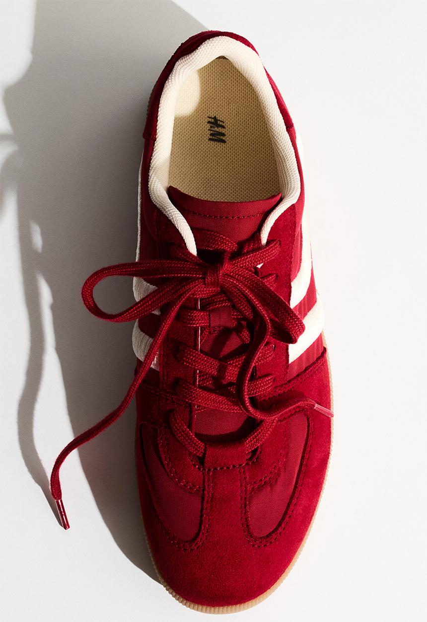 H&M - Trainers - red/white